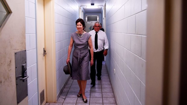 Commissioners Mick Gooda and Margaret White during a tour of Don Dale.