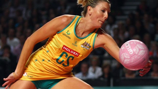 Triumphant: former Diamonds captain Catherine Cox in action against New Zealand in 2011.