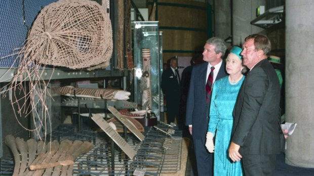 The Queen visited the Australian National Maritime Museum in February 1992.
