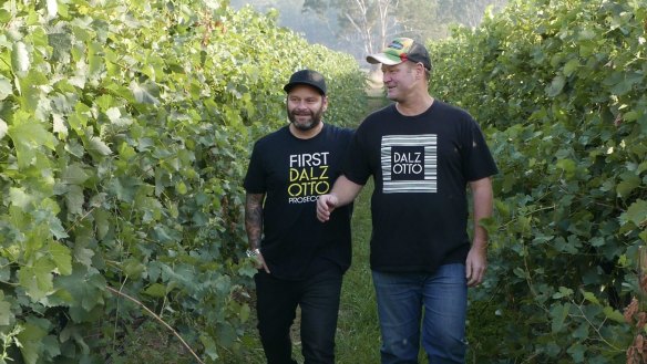 Brothers Christian (left) and Michael Dal Zotto of King Valley prosecco pioneers, Dal Zotto Wines.