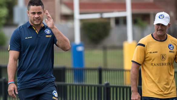 Jarryd Hayne brushed aside allegations of sexual assault during his first media conference with the Eels.