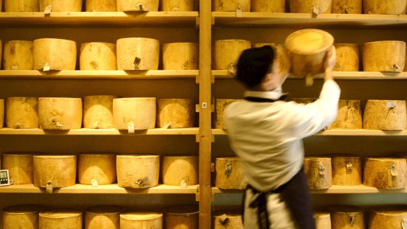 Kirkham's Lancashire on the shelves at Neal's Yard Dairy in London.