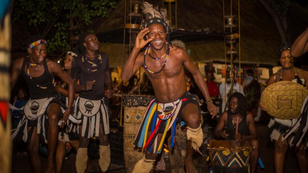 Traditional dancers at the Boma.
