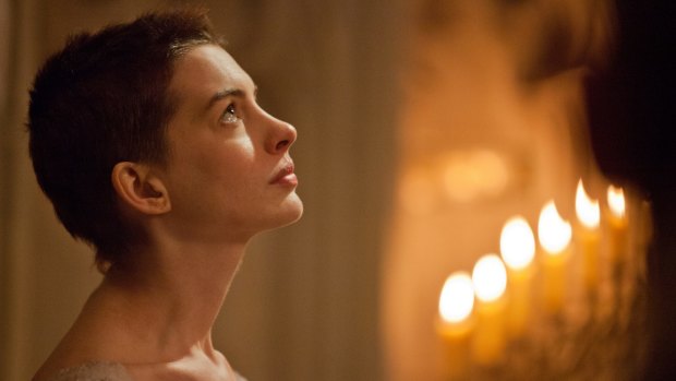 Anne Hathaway as Fantine in 'Les Miserables'. 