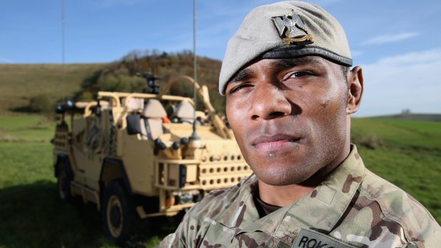 Semesa Rokoduguni dedicates his game to the soldiers he served with in Afghanistan.