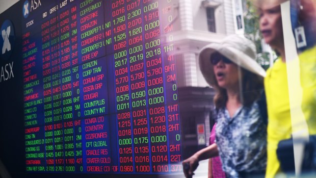 The Australian market is falling in response to sharp declines on Wall Street, which is correcting following a massive ramp-up in prices. 