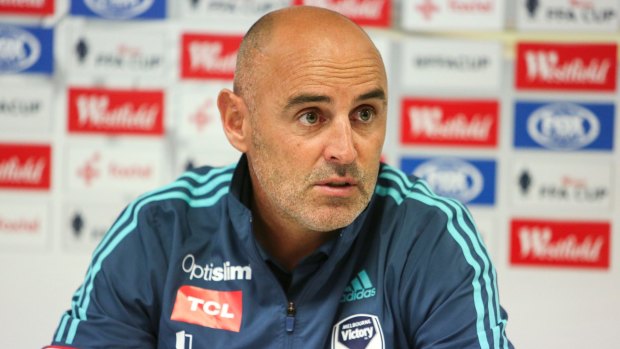 Down and out: Melbourne Victory coach Kevin Muscat.