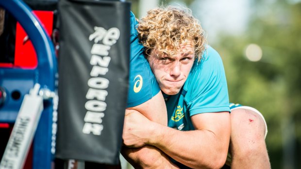 Ready: Ned Hanigan will make his Wallabies debut on Saturday against Fiji at AAMI Park. 