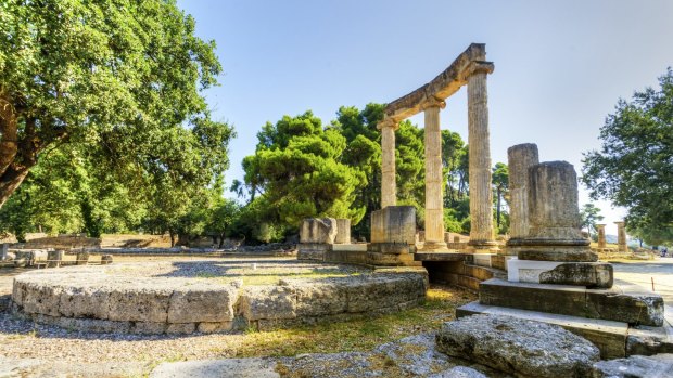 Ruins of the ancient site of Olympia.