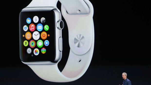 Apple launches the company's first smartwatch.