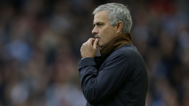 Pressure: Chelsea's head coach Jose Mourinho.
