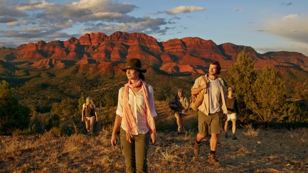 On the trail in the Flinders Ranges. 