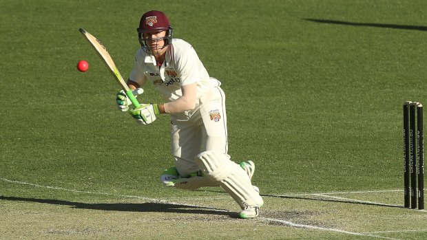 Marnus Labuschagne dispatches the pink ball for the Bulls.