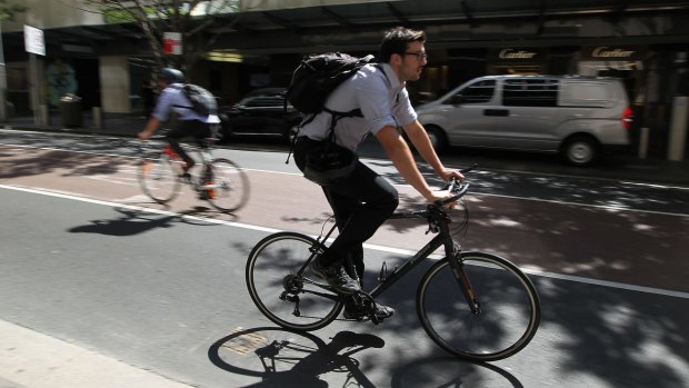 Cyclists will have to do without a lane extension on Castlereagh Street while light rail works are in progress.