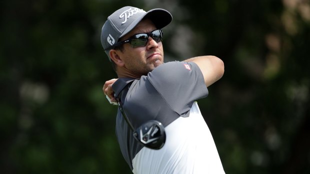 'The tough part was to choose not to represent Australia':  Adam Scott  during the third round of the Wells Fargo Championship in Charlotte.