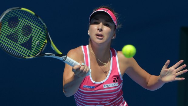 Out: Switzerland's Belinda Bencic.