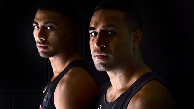 Panthers on the prowl: Penrith rookies Robert (left) and George Jennings.