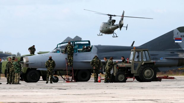 Joint Russian-Serbian military exercises  near Belgrade earlier this month. Serbia and other Balkan countries are awash with illegal weapons from the period of inter-ethnic war in the 1990s.