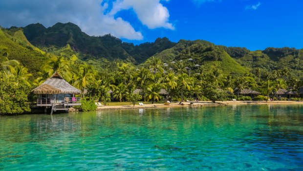 The island of Moorea in French Polynesia.