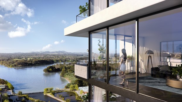Many of Republic's apartments will capture views across Lake Ginninderra. 
