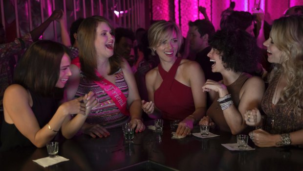 Girls night out: (From left) Zoe Kravitz; Jillian Bell; Scarlett Johansson; Ilana Glazer and Kate McKinnon.
