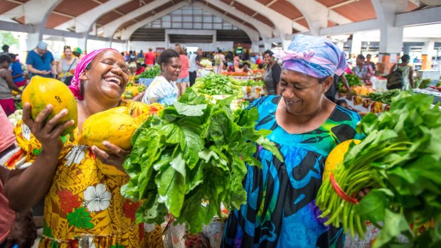 Ni-Vanuatu women at Port Vila Markets.