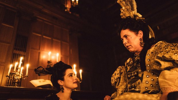 Rachel Weisz, left, and Olivia Colman in The Favourite.