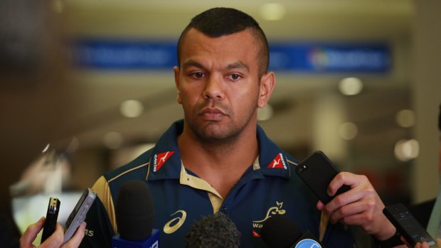 Opportunity knocks: Kurtley Beale at Sydney Airport before flying out to join the Wallabies on their spring tour.