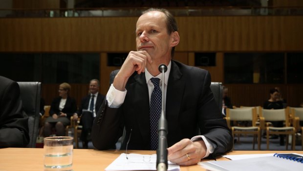 ANZ chief executive Shayne Elliott, reciting some of his own self-penned limericks at the parliamentary inquiry into banking.