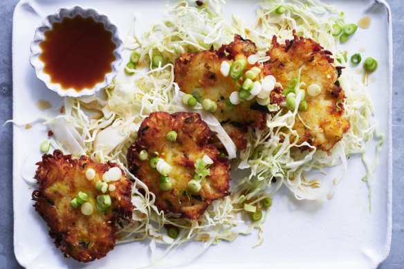 Japanese fritters with yuzu dressing.