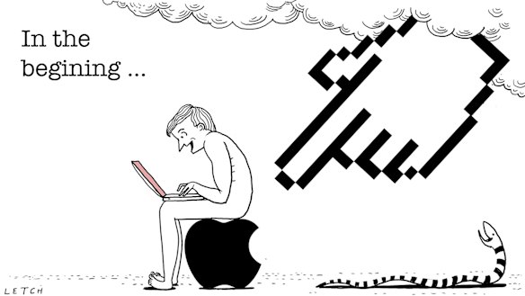 "Rule 34 will seem a glitch in sequence, but that's a nod to the online surfeit of laws, the web leaving our own senate in its slipstream." Illustration: Simon Letch