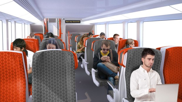 The intercity trains will have two-by-two seating on their upper and lower decks.