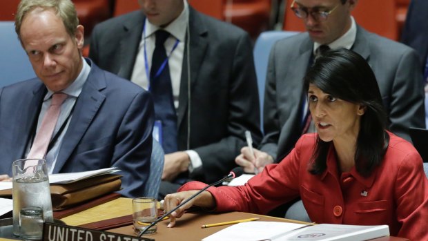 Nikki Haley, the US Ambassador to the UN, believes the time for talk is over.
