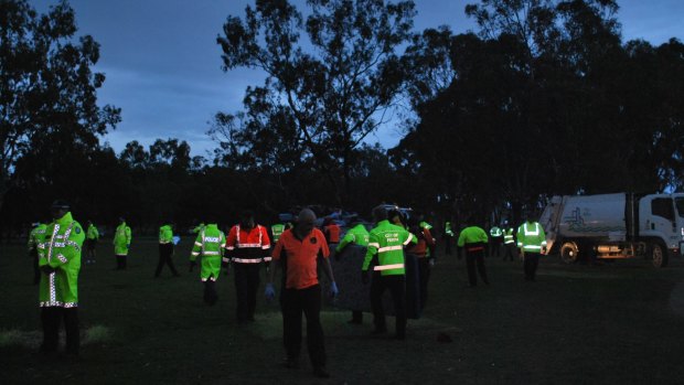 City of Perth rangers round up belongings on the island