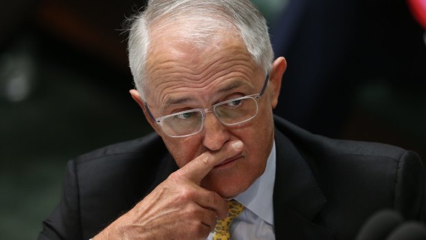 Under pressure: Prime Minister Malcolm Turnbull.