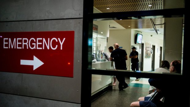 Canberra Hospital's emergency department. 
