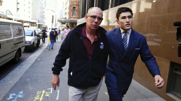 Keith Hunter leaving the Sydney Central Local Court on bail on Wednesday.