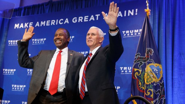 Ben Carson with now VP-elect Mike Pence.