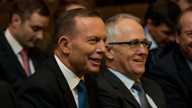 Malcolm Turnbull, right, pictured with Prime Minister Tony Abbott, has declined an invitation to appear on Monday's episode of Q&A. 