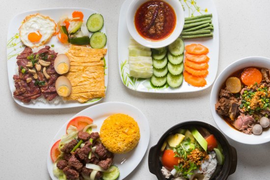 Assorted dishes at Tasty Cambodian in Springvale.