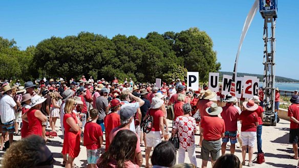 Hundreds of people rallied against a proposed petrol station in Dunsborough.
