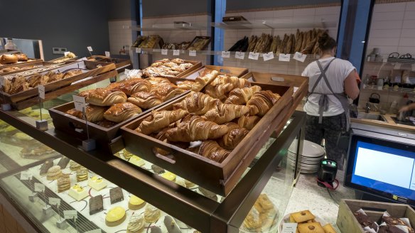 Pastries are made using French flour.