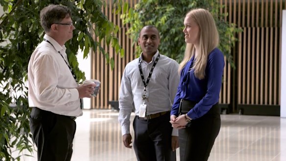 A screenshot from the government recruitment ad.