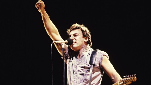 Bruce Springsteen at first Australian concert in Sydney, 21 March 1985.
