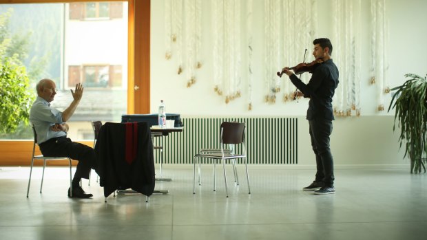 Rami Basisah practises with David Whelton in Switzerland.