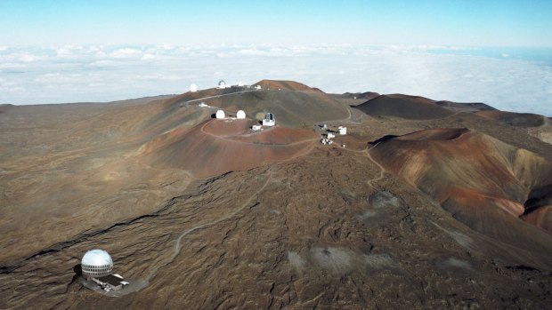 Where the new instrument will sit, alongside other powerful telescopes atop Hawaii's Mauna Kea mountain.