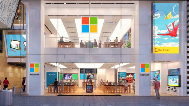 Microsoft's Sydney flagship store.