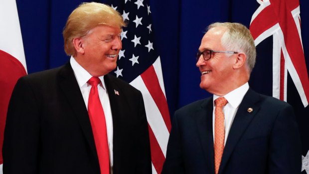 Prime Minister Malcolm Turnbull meets with United States of America President Donald Trump in Manila.