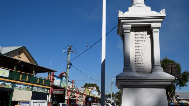 The war memorial near where the young men were arrested.