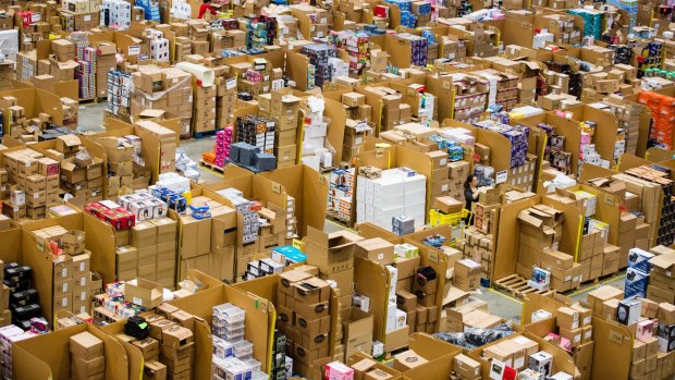 An Amazon Fulfillment Centre ahead of last year's Black Friday sales. 